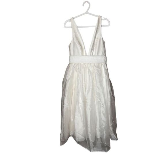 NWT Sachin & Babi Tea Length Organza Bow Dress Size 10 - Picture 3 of 16